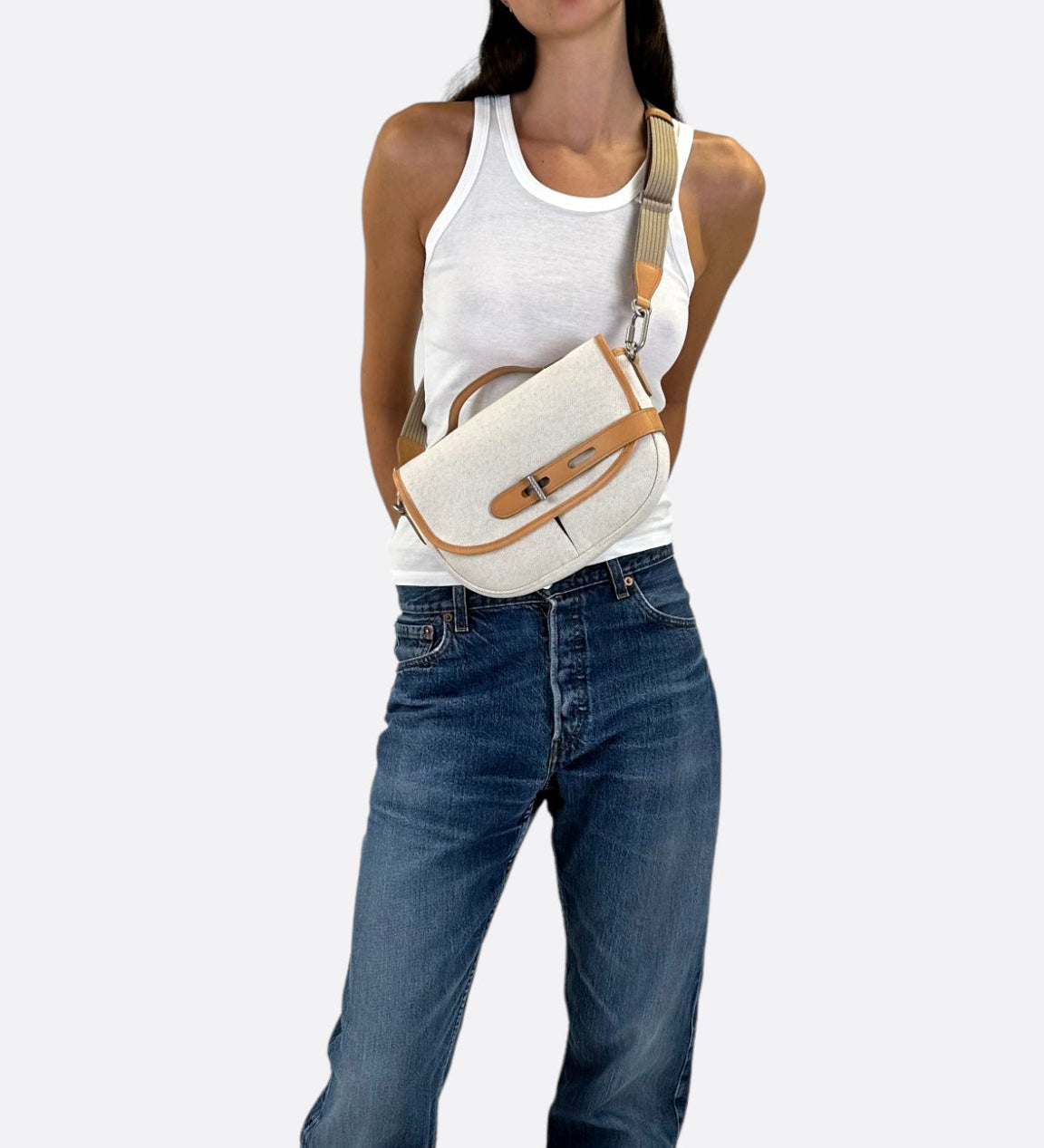 Besace Made in France natte ecru THYRS