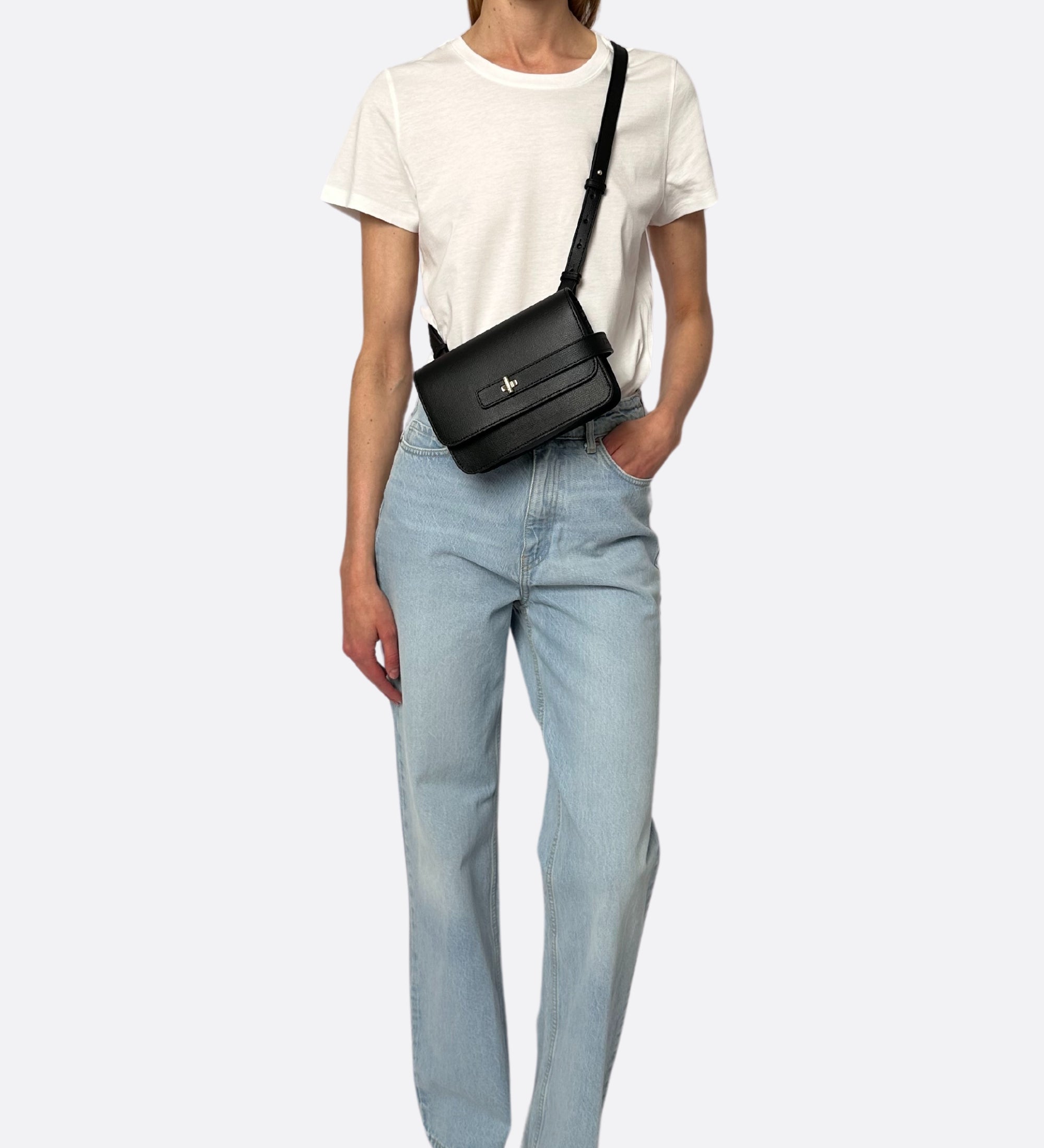 Petit Lalou, cuir grainé noir, THYRS