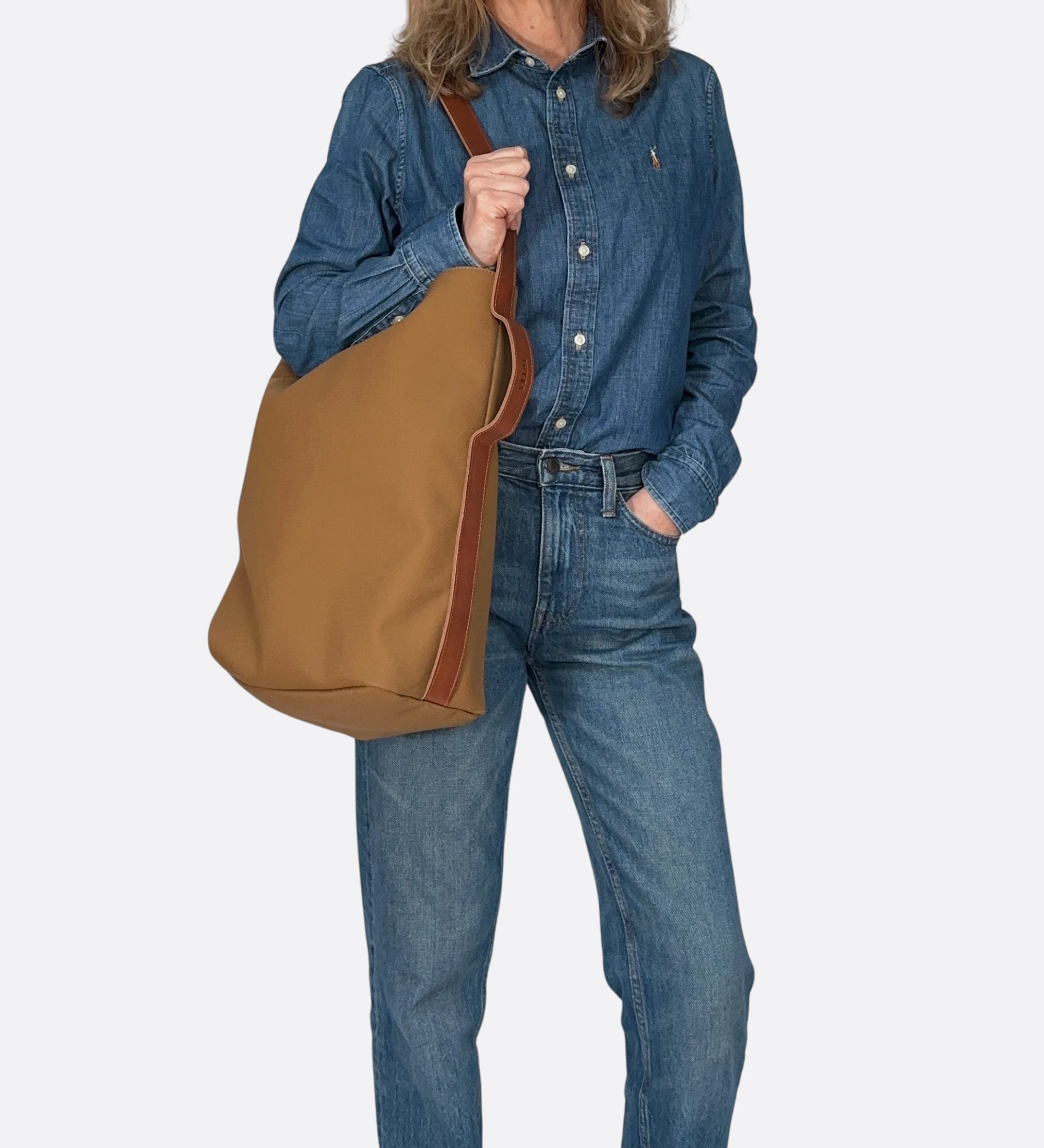 Tote bag Nord Sud caramel THYRS