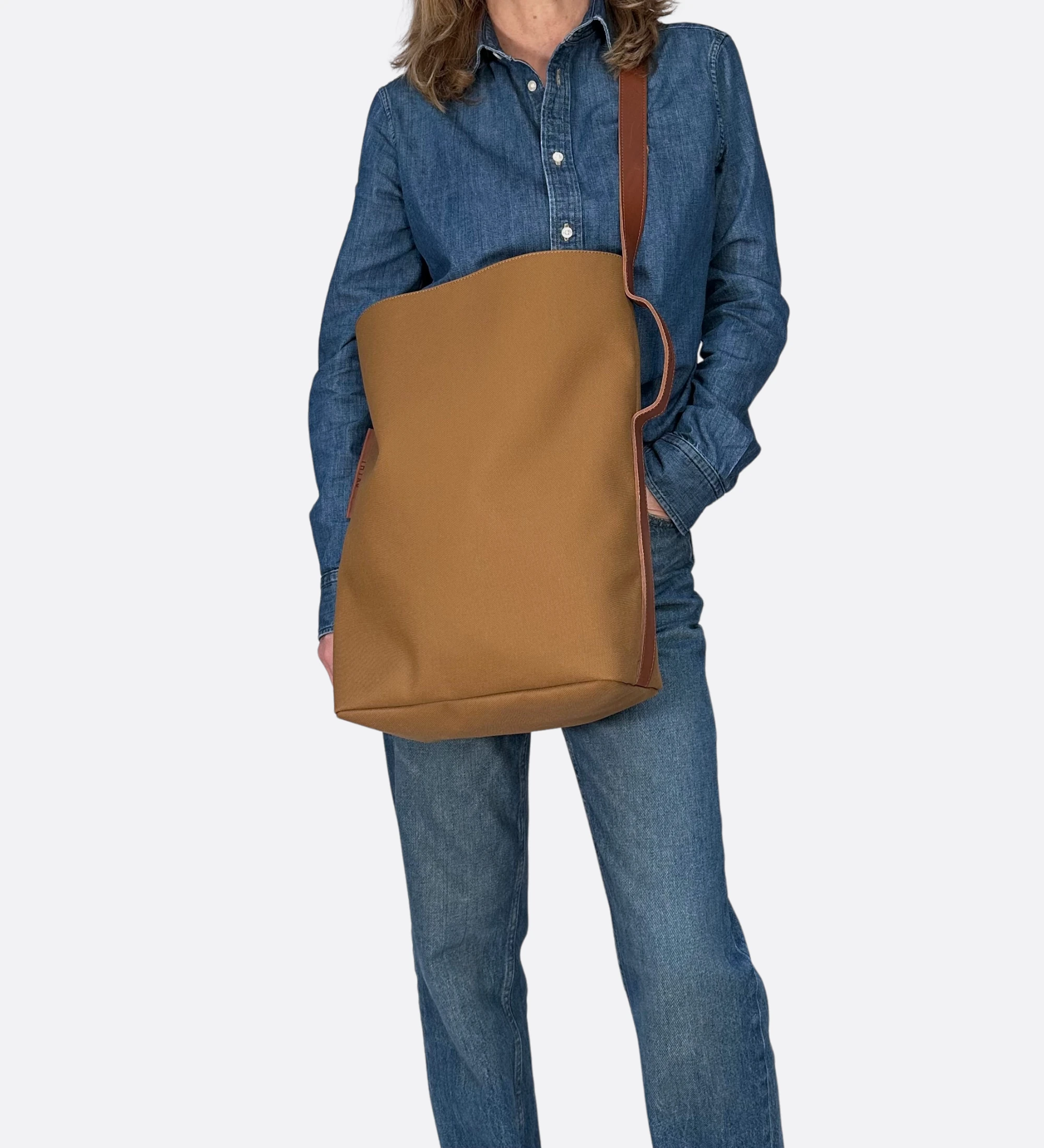Tote bag Nord Sud caramel THYRS