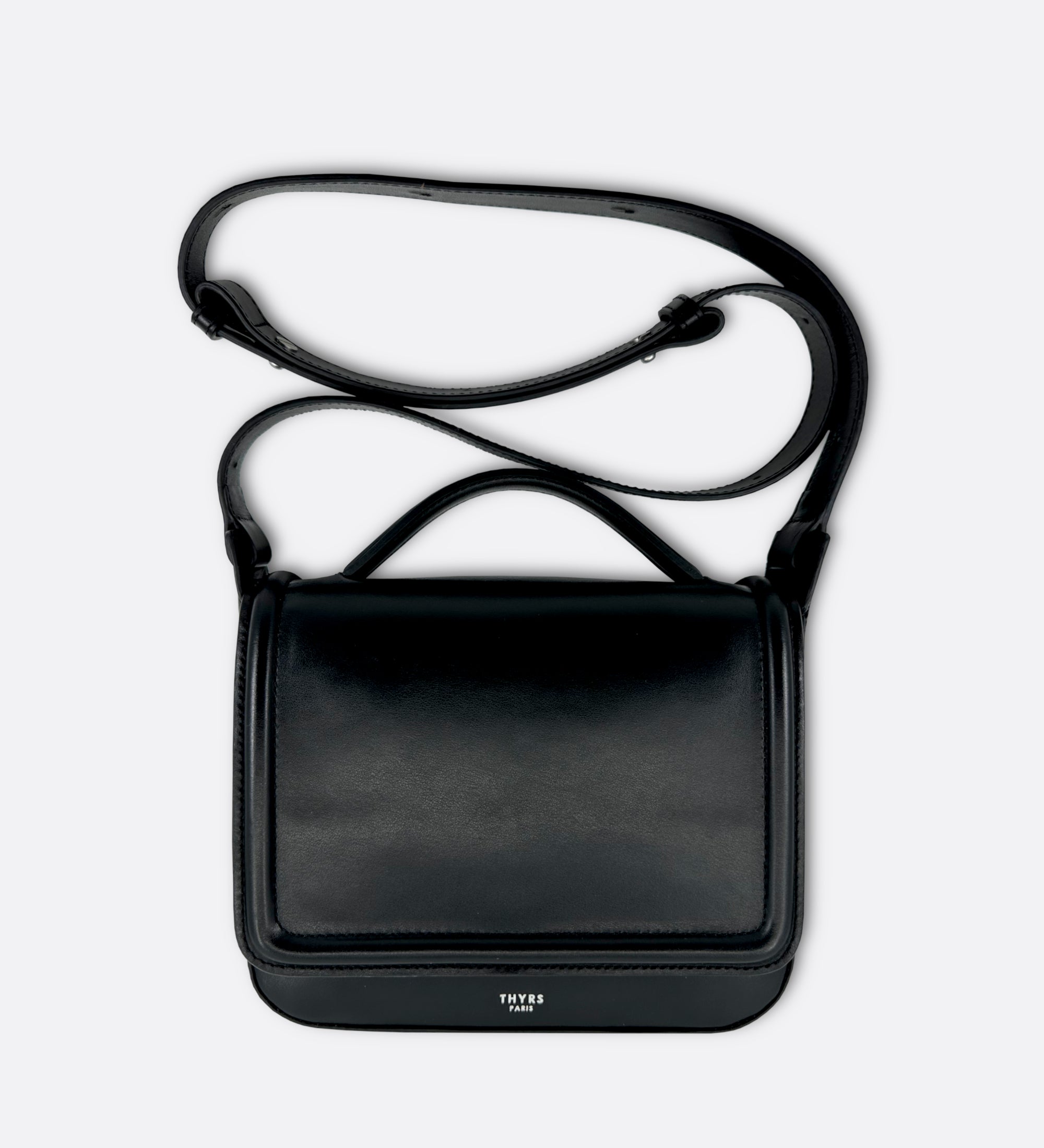Sac NINE cuir lisse noir, THYRS