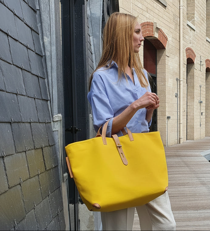 Tote bag fabriqué en France écoresponsable jaune par THYRS