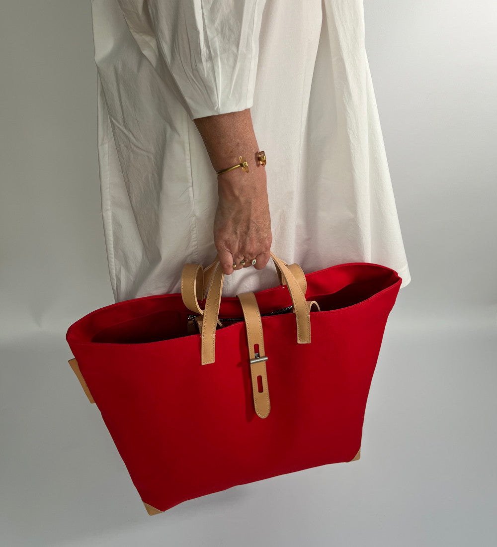 Tote bag fabriqué en France écoresponsable rouge par THYRS