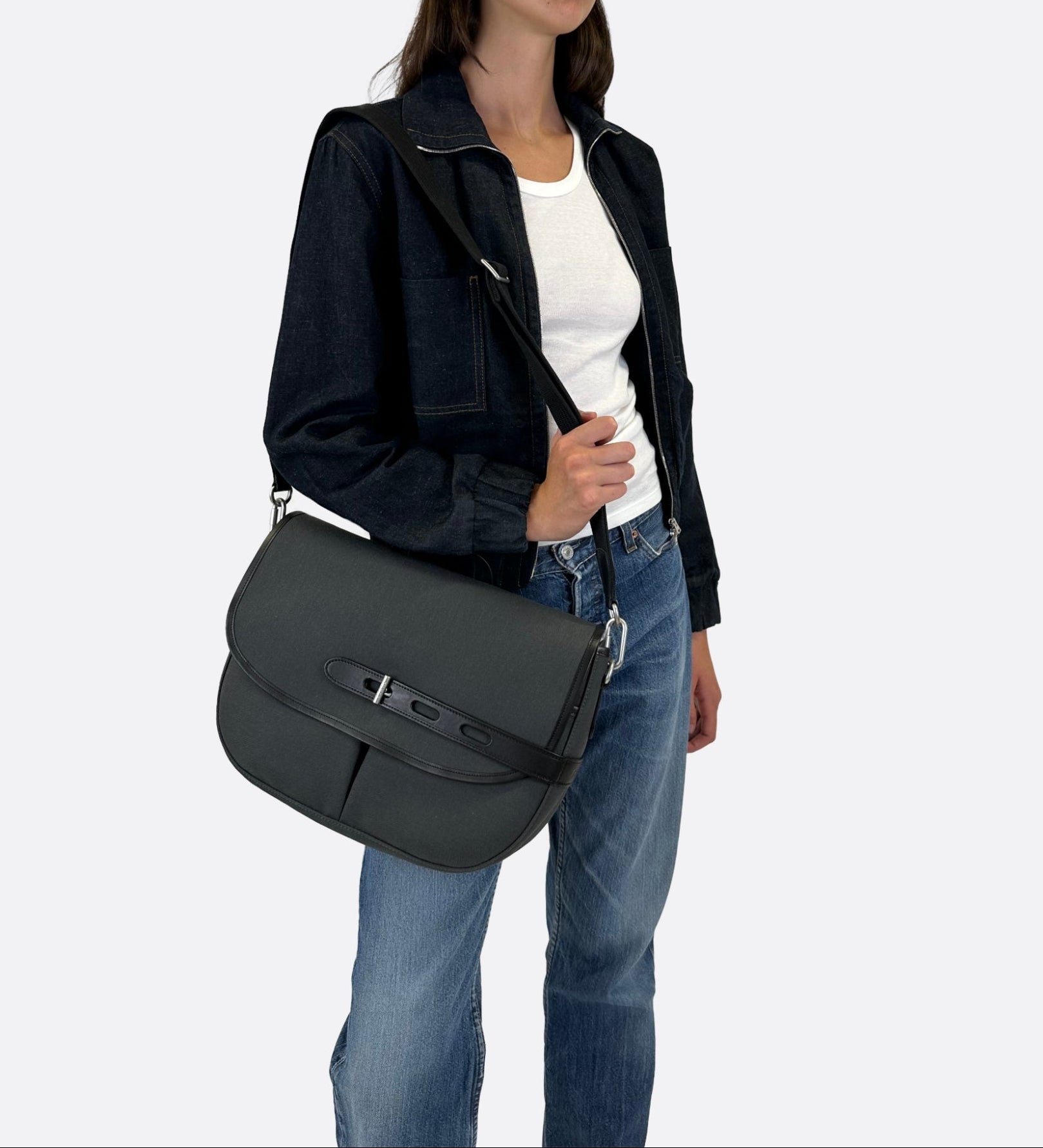 Grande besace Made in France gris THYRS 