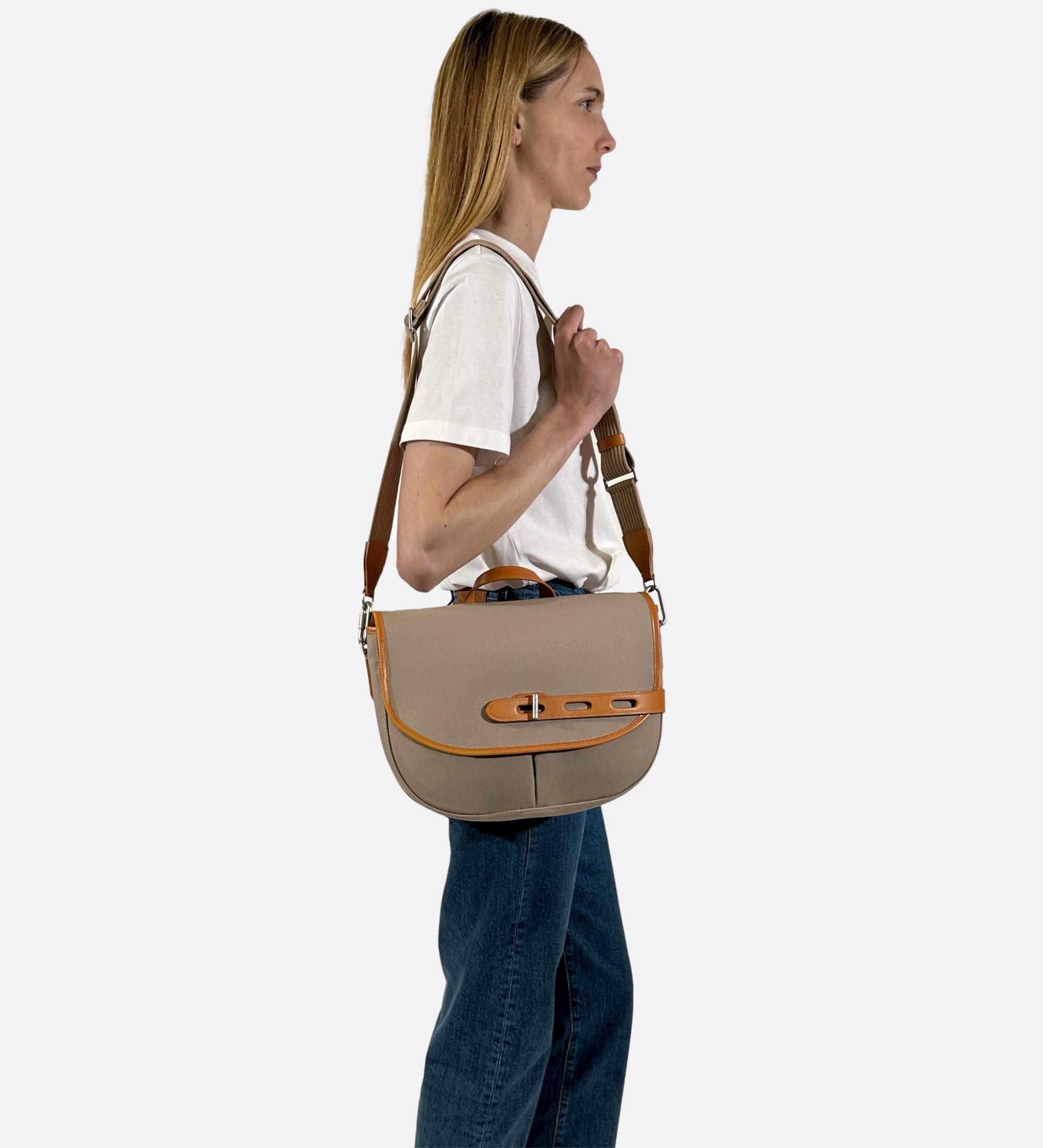 Besace 272KM, taille M, beige