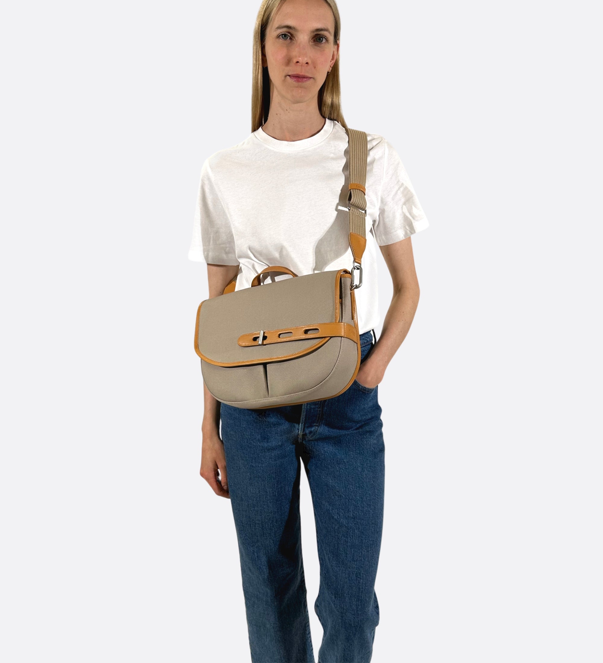 Besace 272KM, taille M, beige