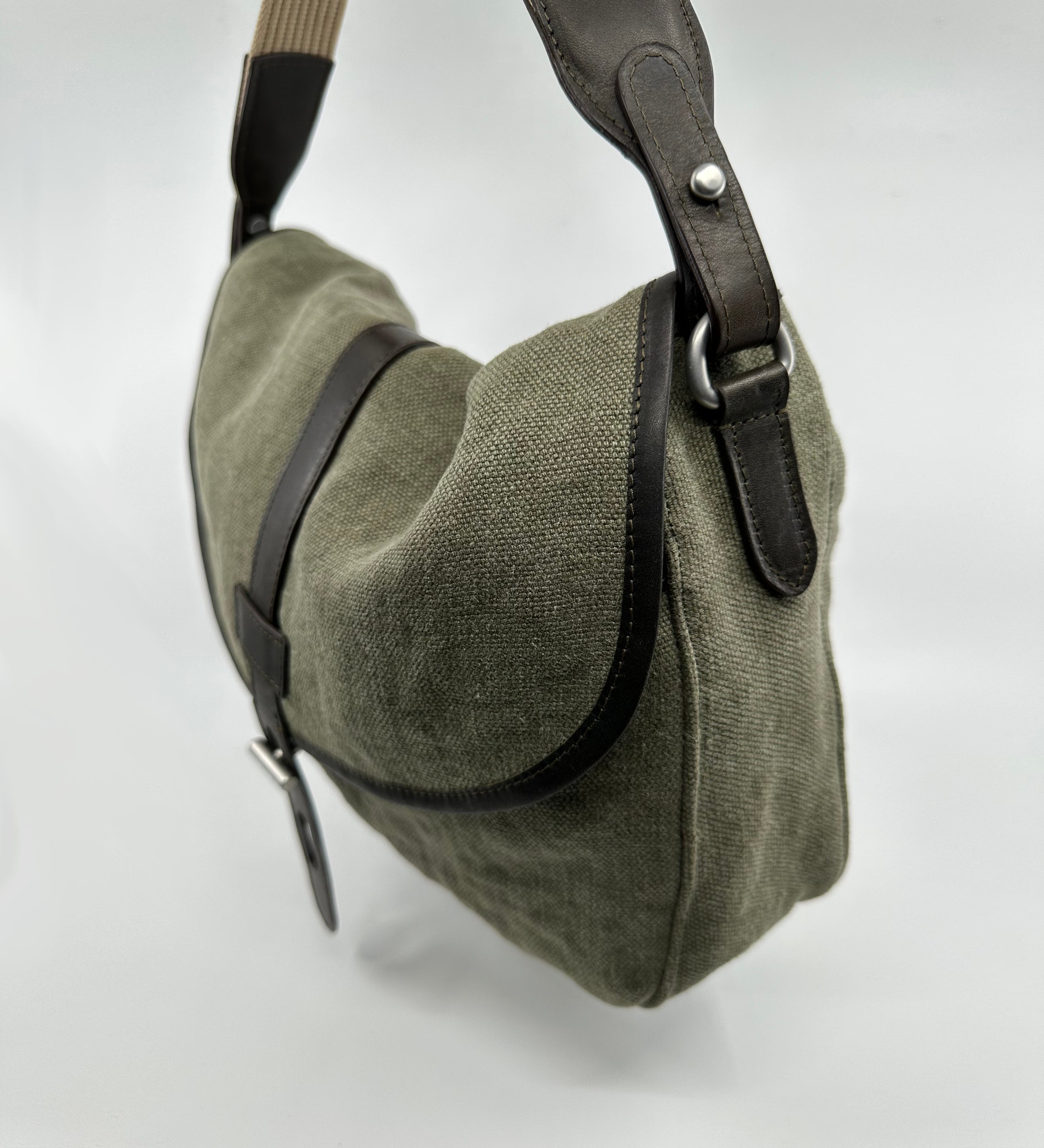 Besace lin kaki Made in France THYRS