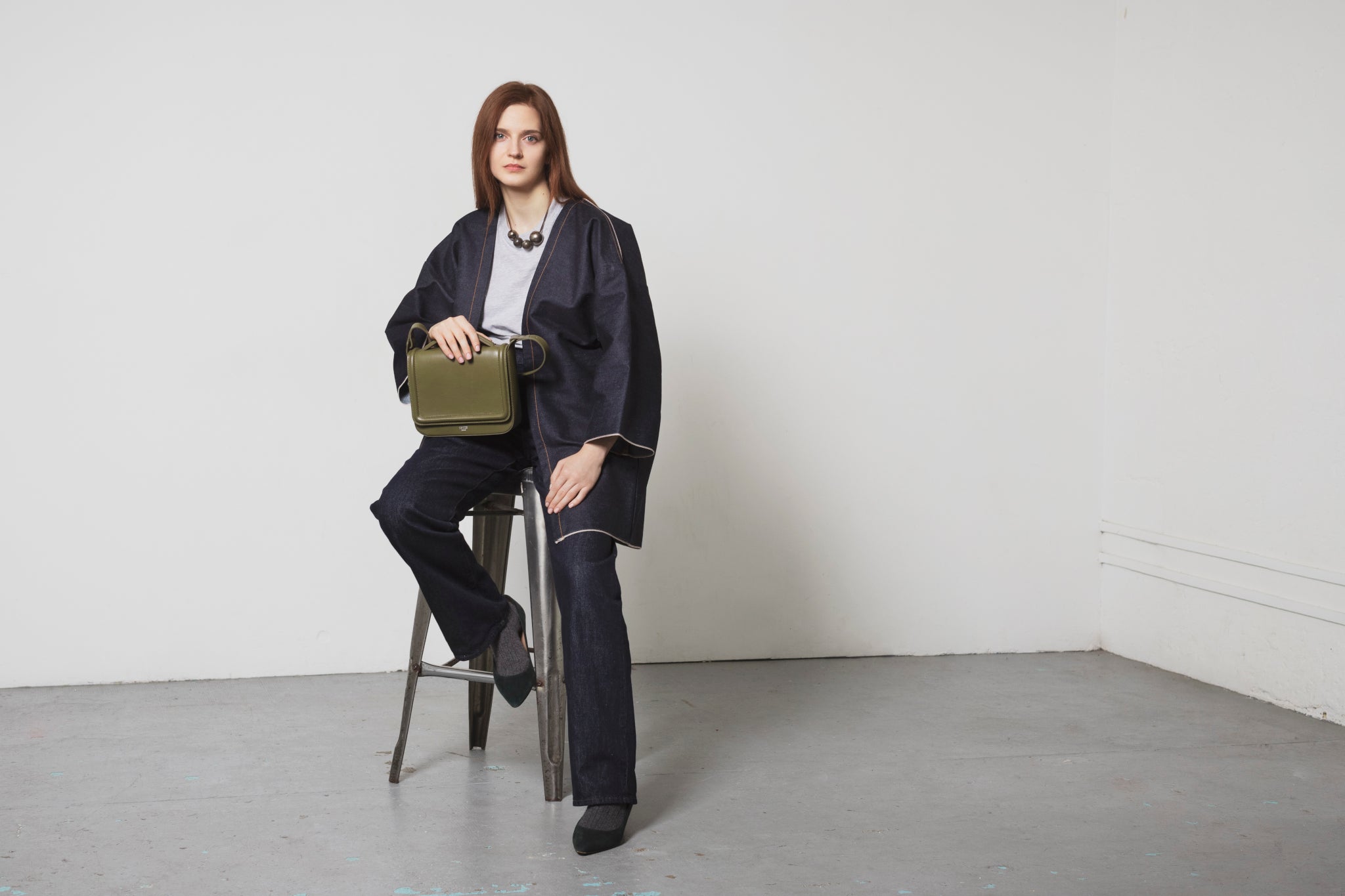 Sac NINE format carré kaki