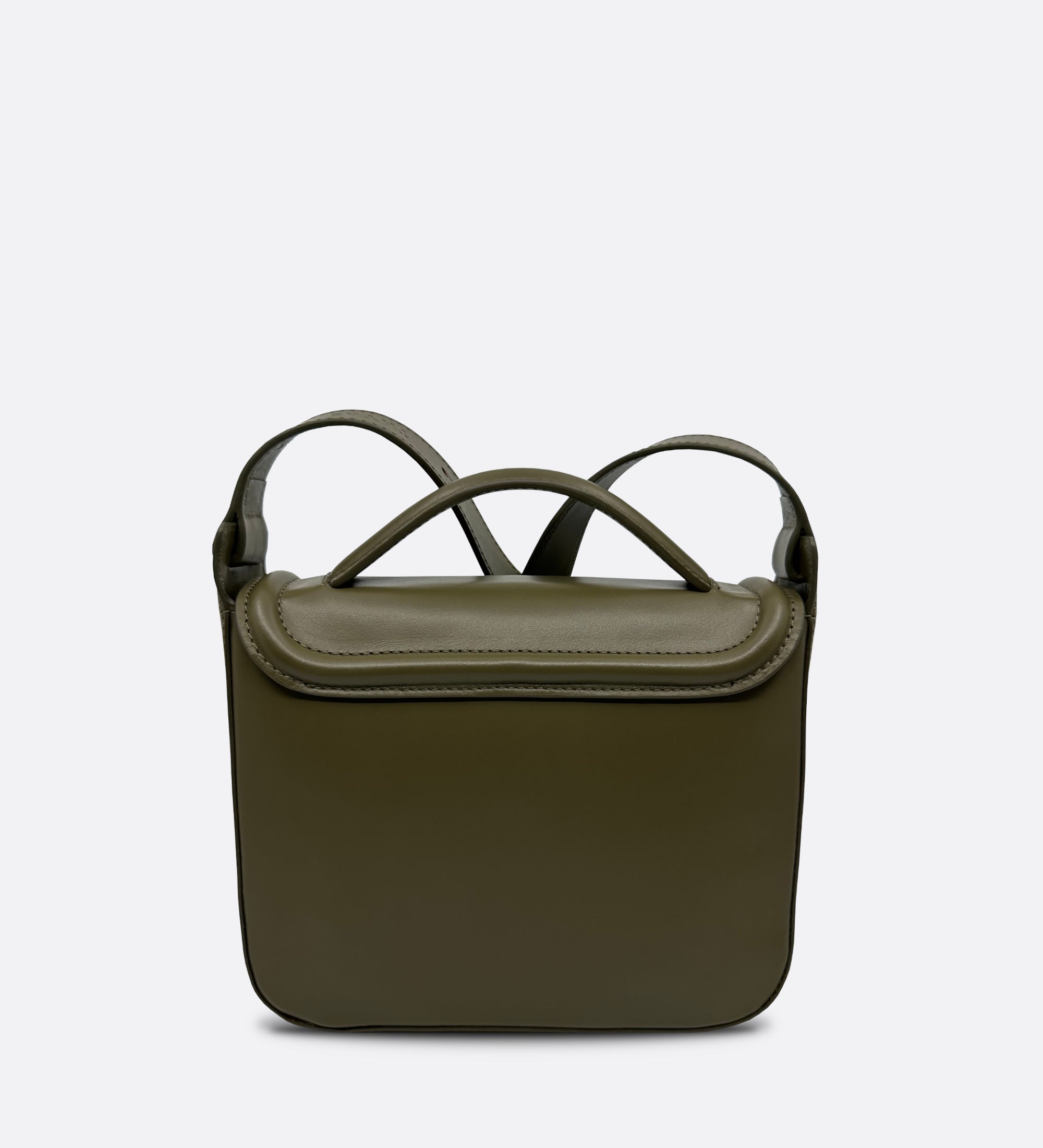 Sac Nine en cuir lisse olive, THYRS