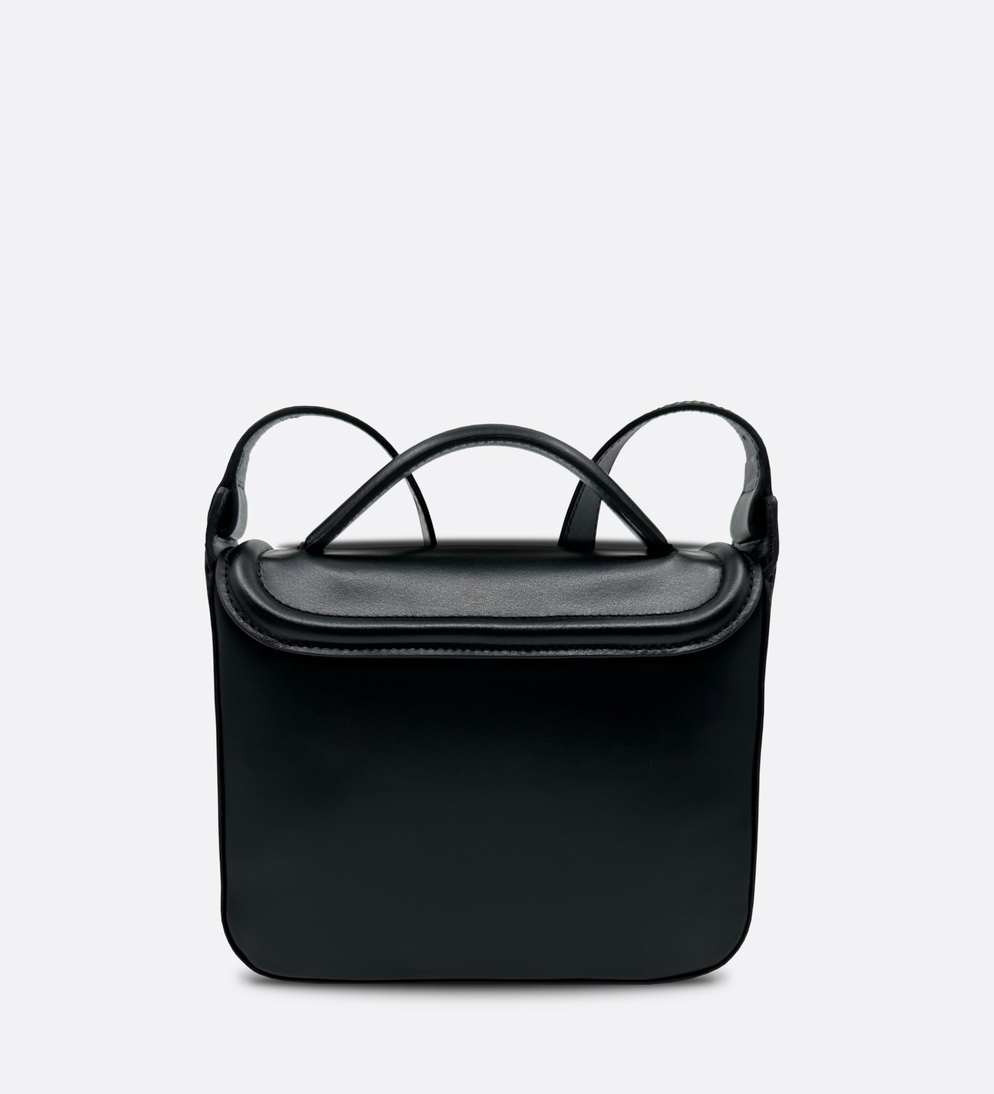 Sac Nine en cuir lisse noir, THYRS