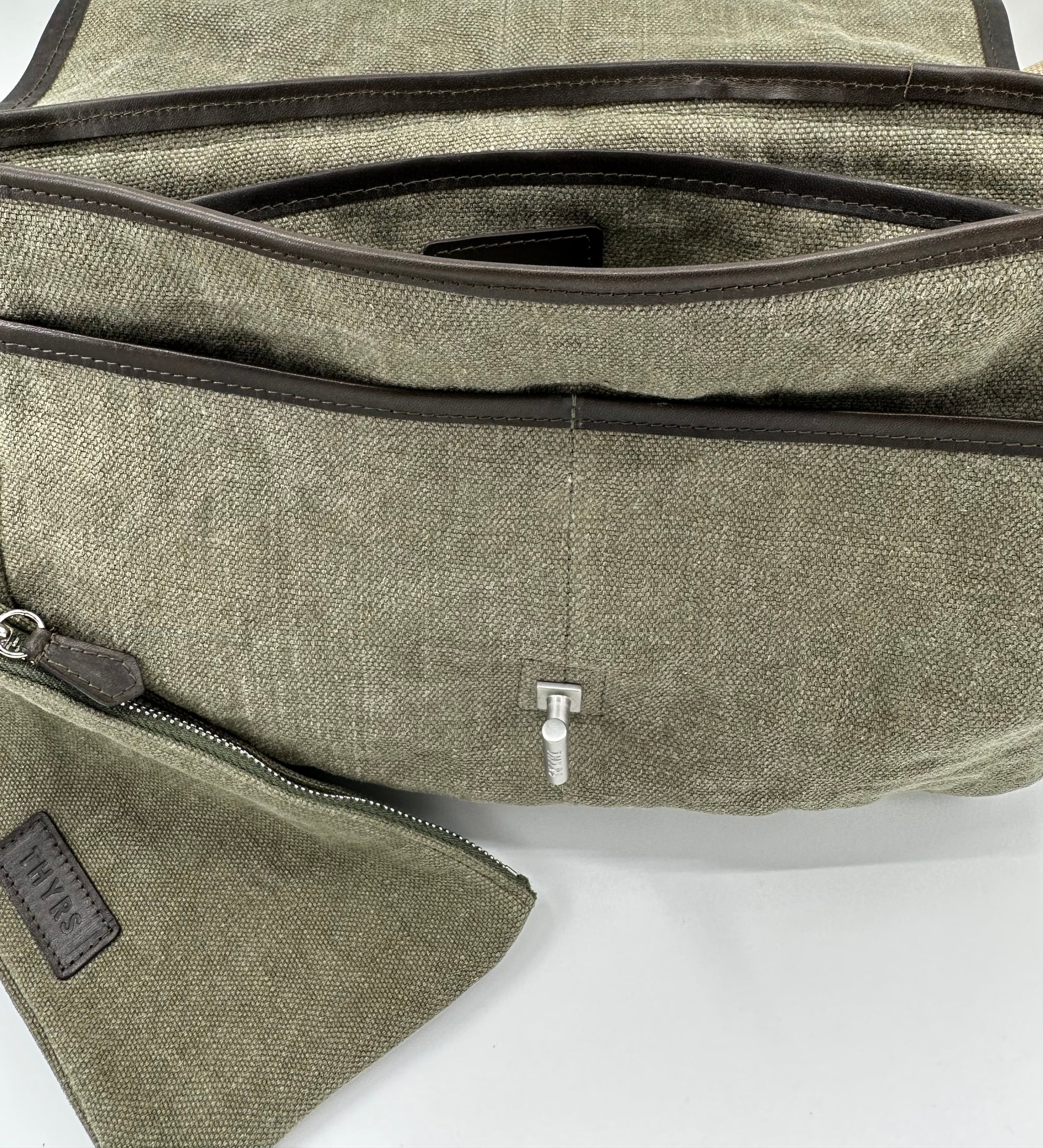 Besace lin kaki Made in France THYRS