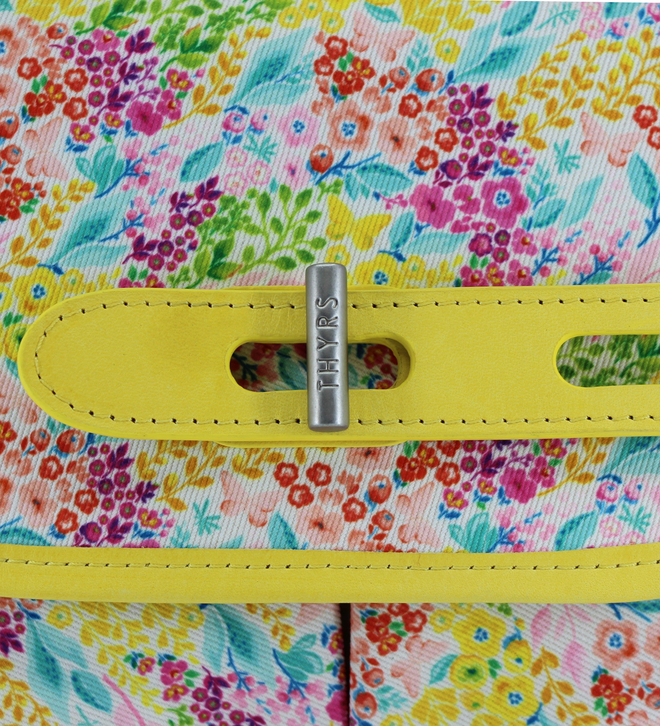 Petite besace made in France tissu fleurs jaune