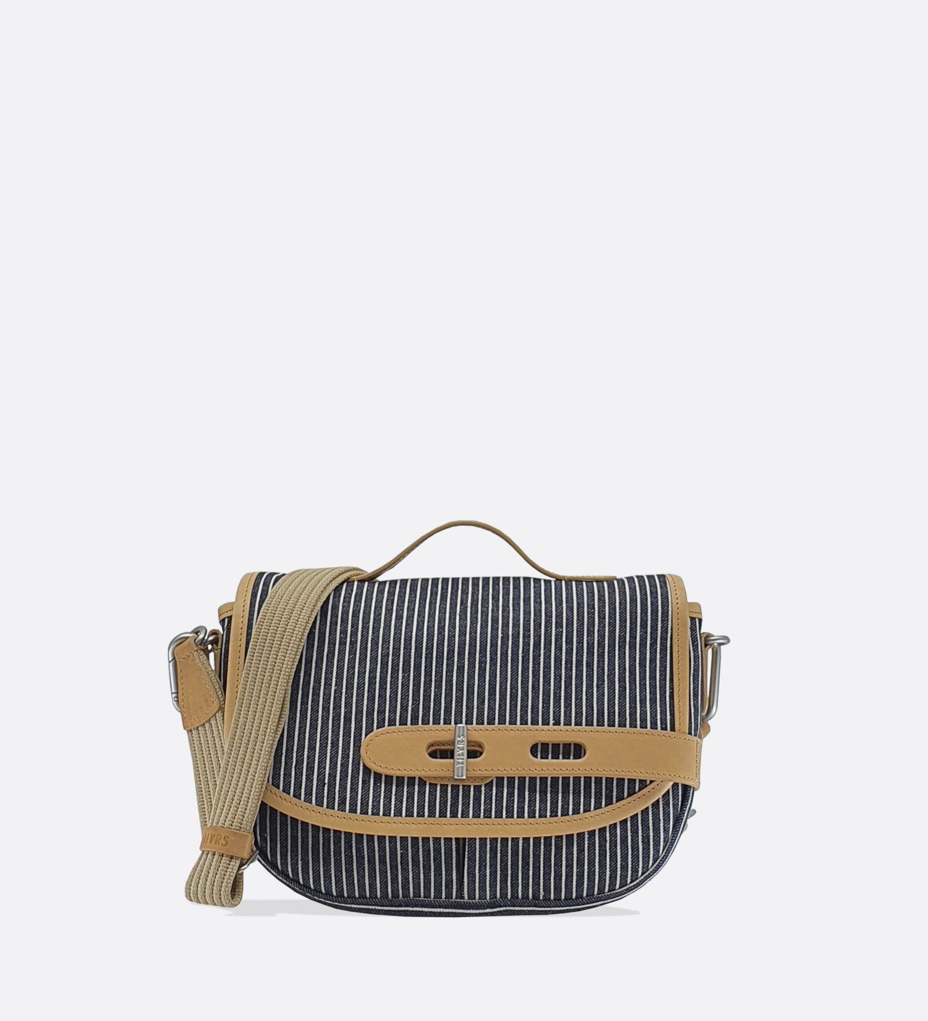 Besace Made in France ecodenim rayé THYRS